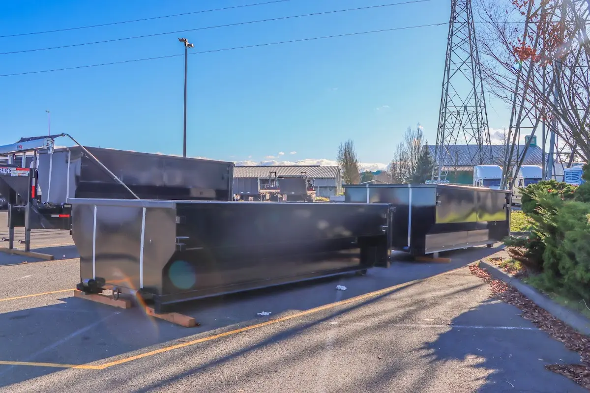 Roll-off dumpster ready for waste disposal at job site for Estate Cleanout Dumpster Rental in Garfield